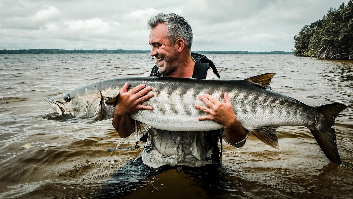 monsterfische am haken