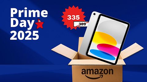 ein iPad das aus einem Amazon Karton schwebt - Foto: Foto: TVMovie.de & iStock (kyoshino, Ake Ngiamsanguan) & PR