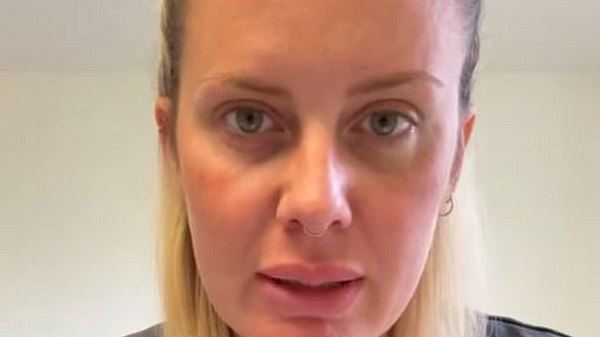 Pia Tillmann berichtet um ihre Angst um ihr Baby, nachdem sie einen Autounfall erlitten hat, und blickt besorgt in die Kamera - Foto: Instagram/Pia Tillmann