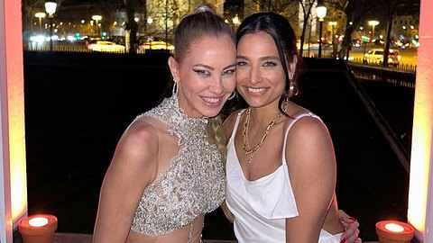 Amira Pocher und Alessandra Meyer-Wölden lachen in die Kamera - Foto: Instagram/Amira Pocher