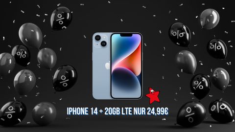 klarmobil.de Black Week Highlight: iPhone 14 und 20 GB - Foto: TVM/PR