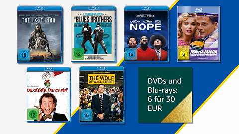 6 für 30 auf DVDs und Blu-rays bei Amazon - Foto: TVM/PR