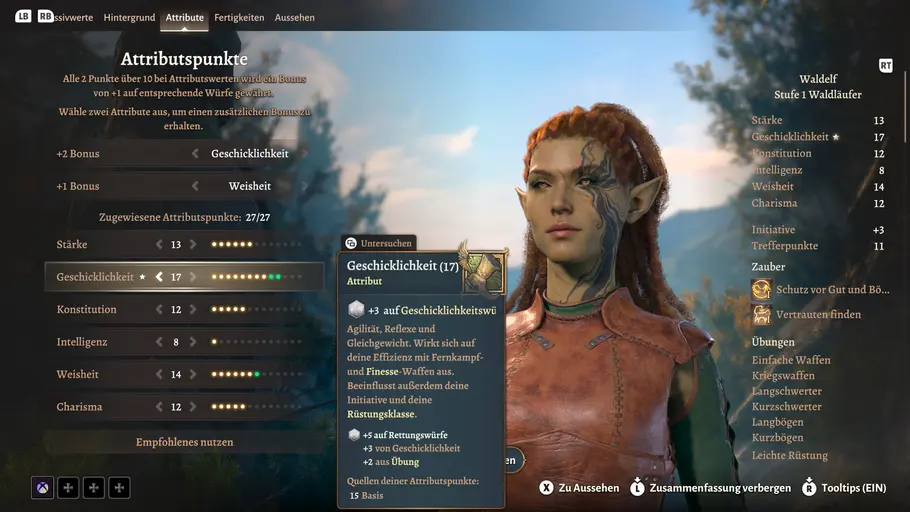 Baldur's Gate 3 Charaktererstellung