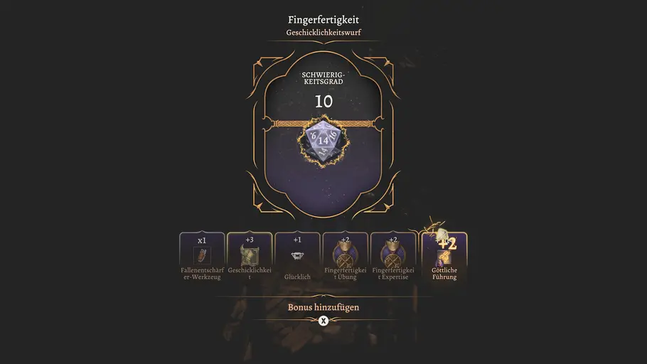 Baldur's Gate 3 Würfel
