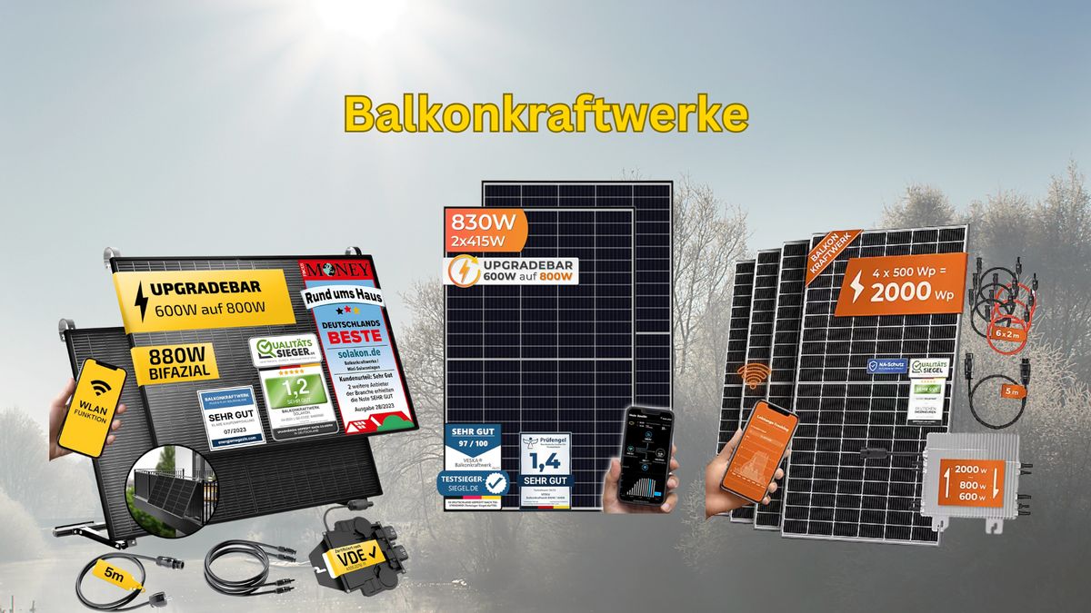 Balkonkraftwerke kaufen: 2.000-Watt-Solarpanel bei NETTO jetzt 50 Prozent günstiger