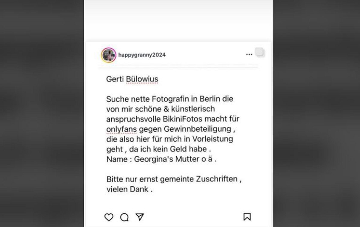 Georgina Fleurs Mutter, Gerti Bülowius, Instagram