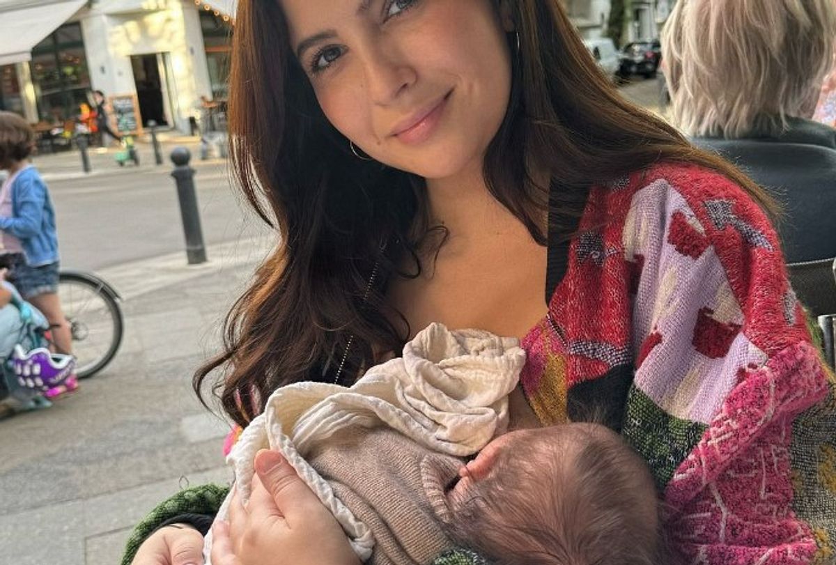 Chryssanthi Kavazi mit Tochter