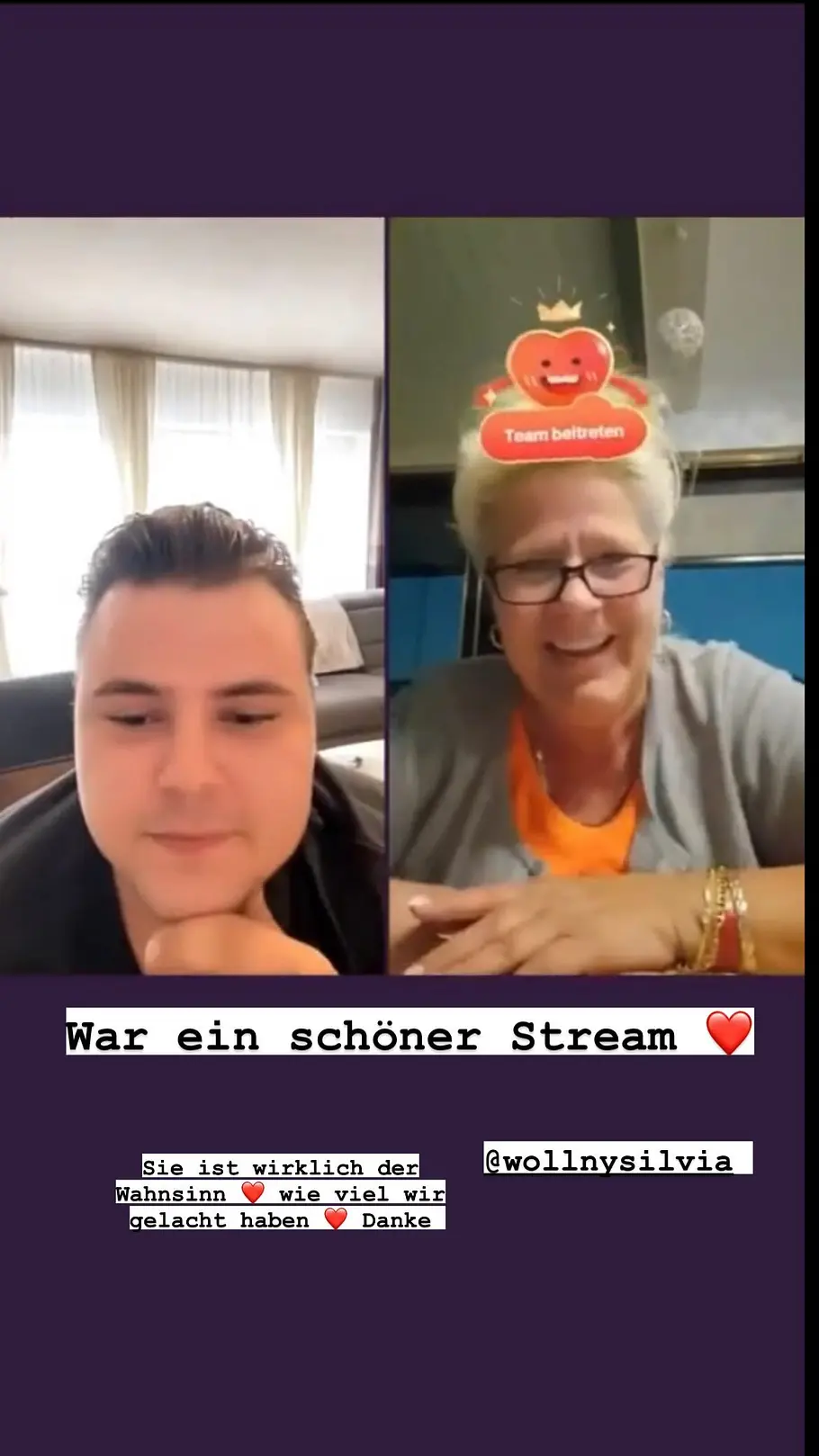 Silvia Wollny traf sich auf TikTok mit Jeremy Pascal Wollny zur Live-Reunion