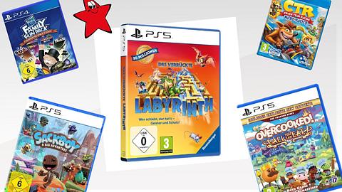 ps5 familienspiele - Foto: Team17/Hasbro/Ravensburger/Sony/Ubisoft