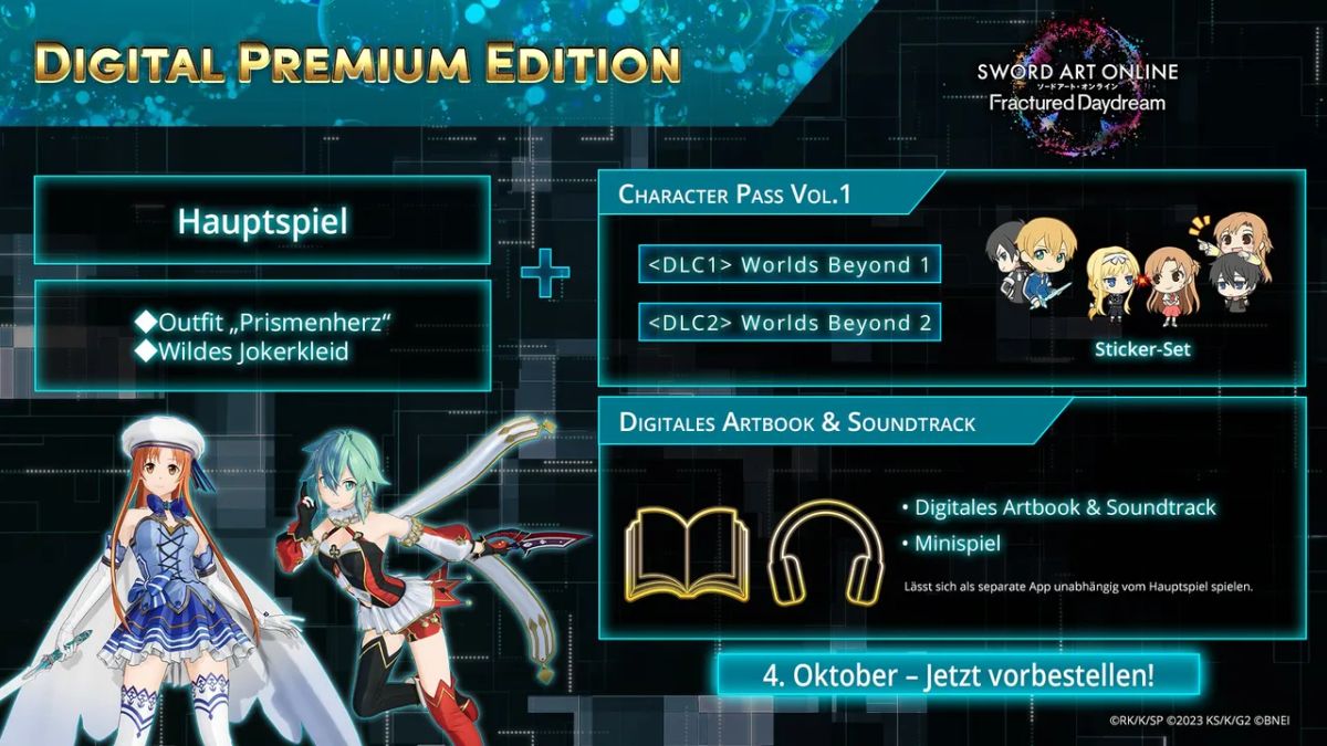 „Sword Art Online Fractured Daydream“ Inhalt Premium Edition