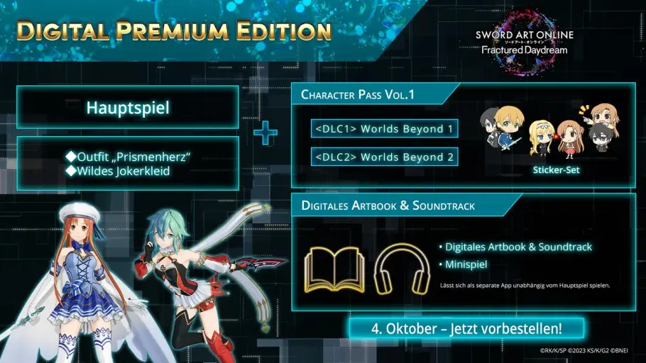„Sword Art Online Fractured Daydream“ Inhalt Premium Edition