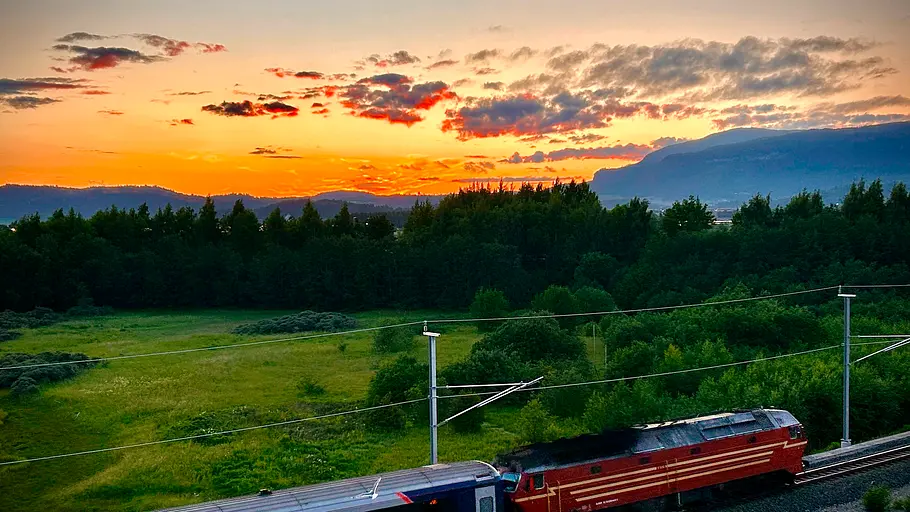 mit dem zug ...
