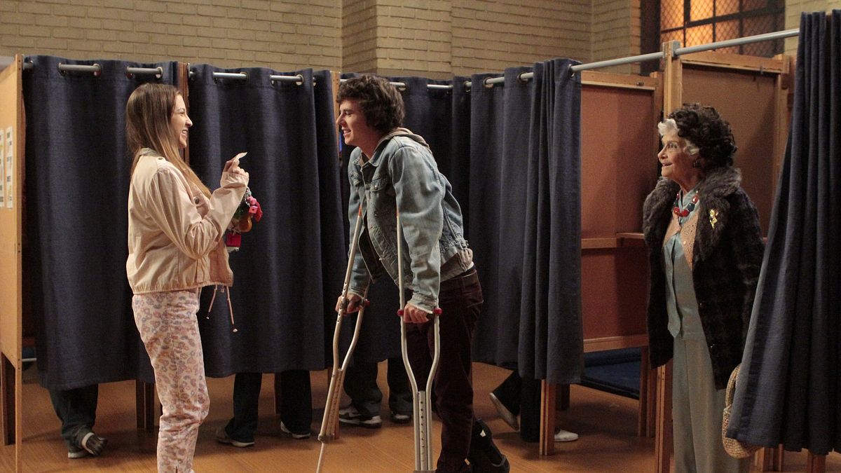 the middle