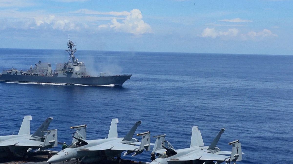 carrier strike group 8 - manöver auf hoher see