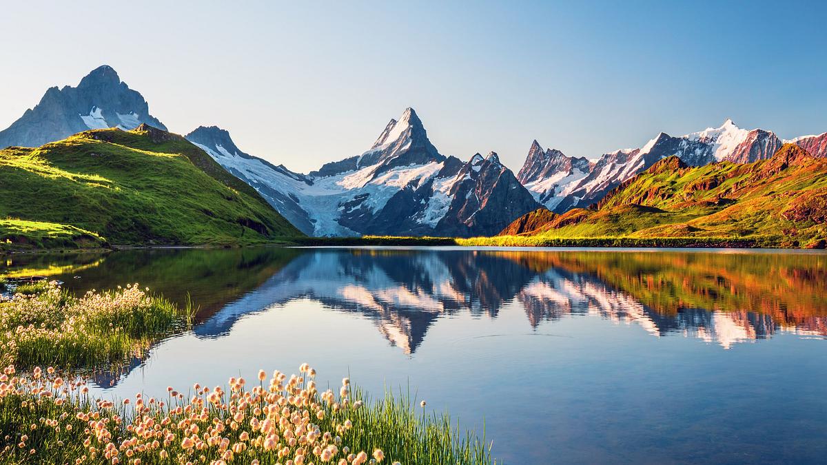 französische alpen von oben