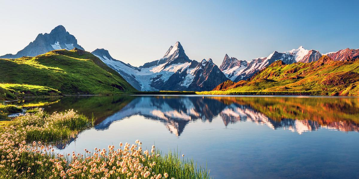 französische alpen von oben