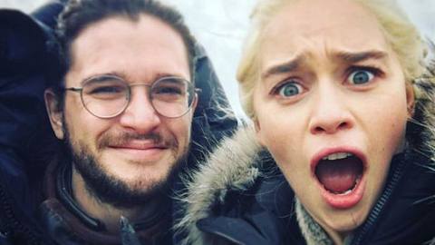Game of Thrones: Emilia Clarke aka Daenerys und Kit Harington aka Jon Snow - Foto: Instagram/Emilia Clarke