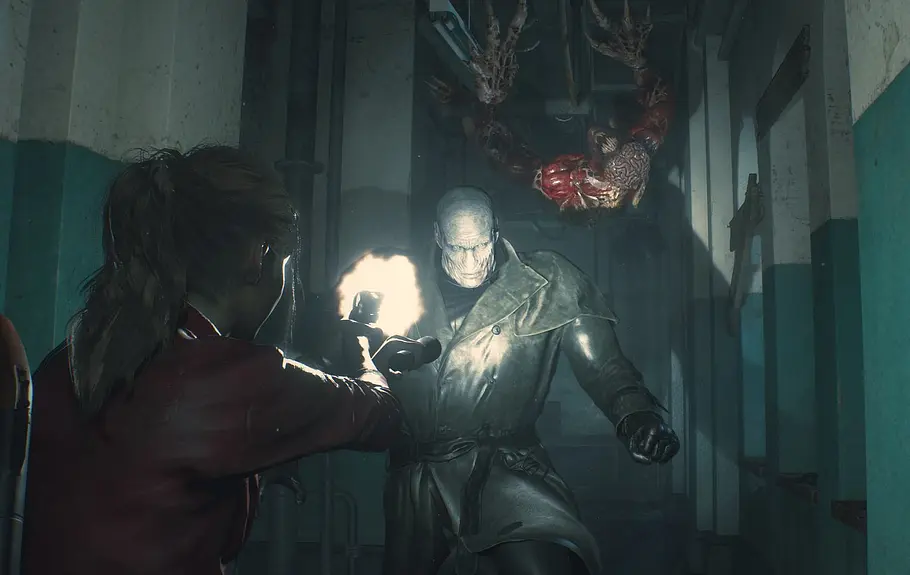Resident Evil 2 Claire, Tyrant and Licker