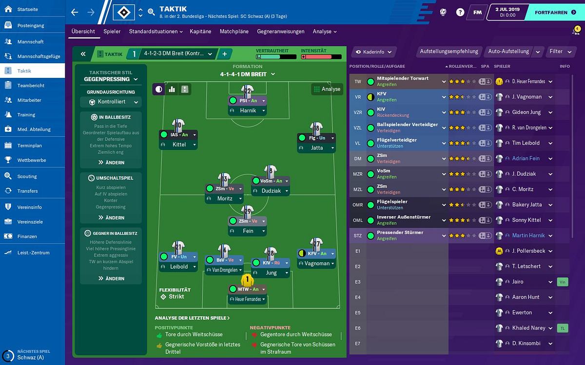 Football Manager 2020 Taktik