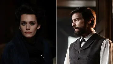 Netflix | Freud-Interview mit Ella Rumpf aka Fleur Salomé und Robert Finster aka Sigmund Freud - Foto: Netflix/jan_hromadko Netflix | Freud-Interview mit Ella Rumpf aka Fleur Salomé und Robert Finster aka Sigmund Freud - Foto: Netflix/jan_hromadko