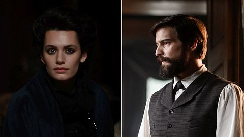 Netflix | Freud-Interview mit Ella Rumpf aka Fleur Salomé und Robert Finster aka Sigmund Freud - Foto: Netflix/jan_hromadko