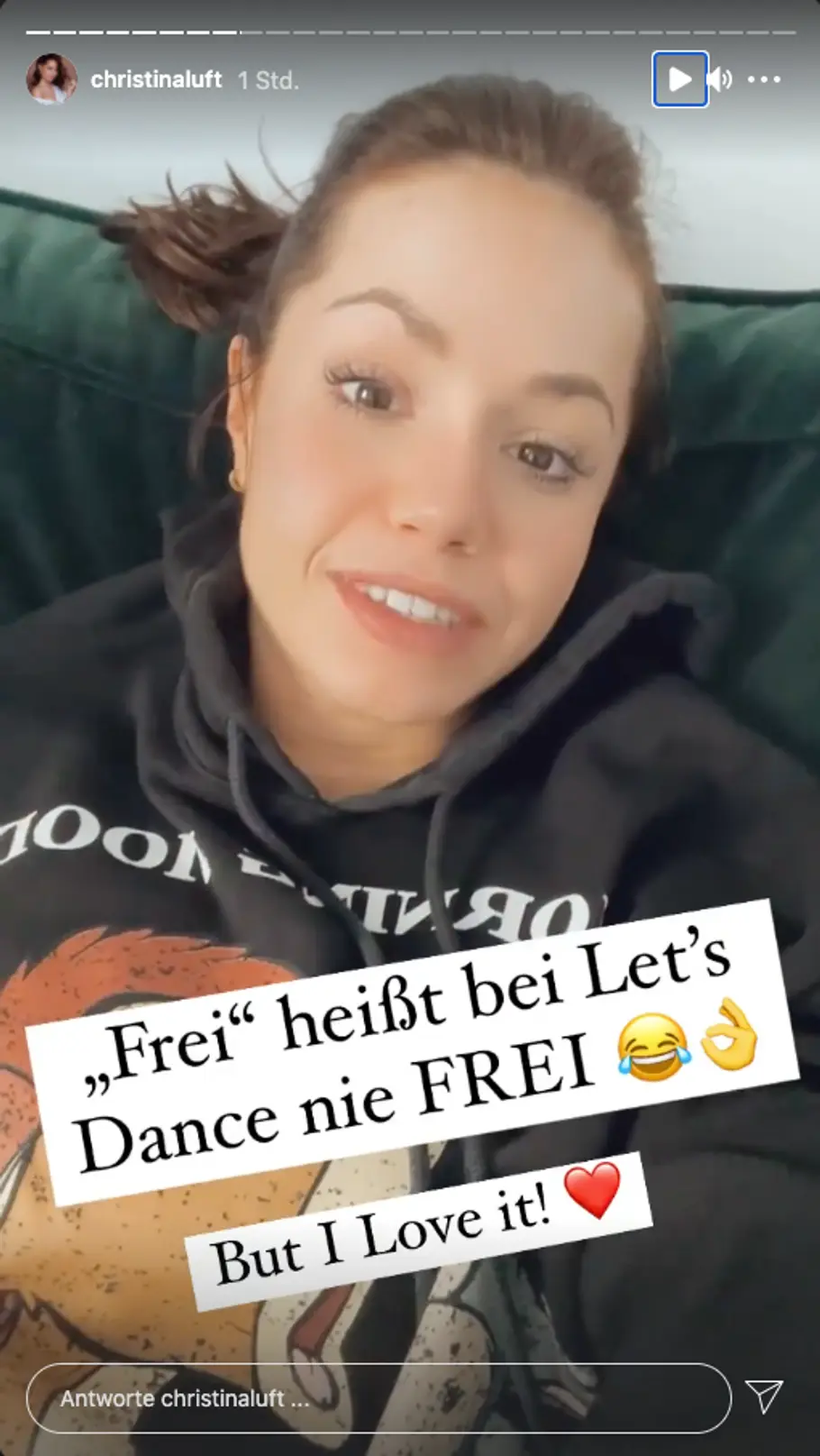 Christina Luft ist immer noch fleissig am trainieren für Let's Dance