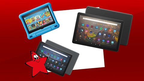 Die Amazon-Tablets Fire HD 10, Fire HD 10 Plus und Fire HD 8 Kids (Letzteres in Blau). - Foto: PR/TVM