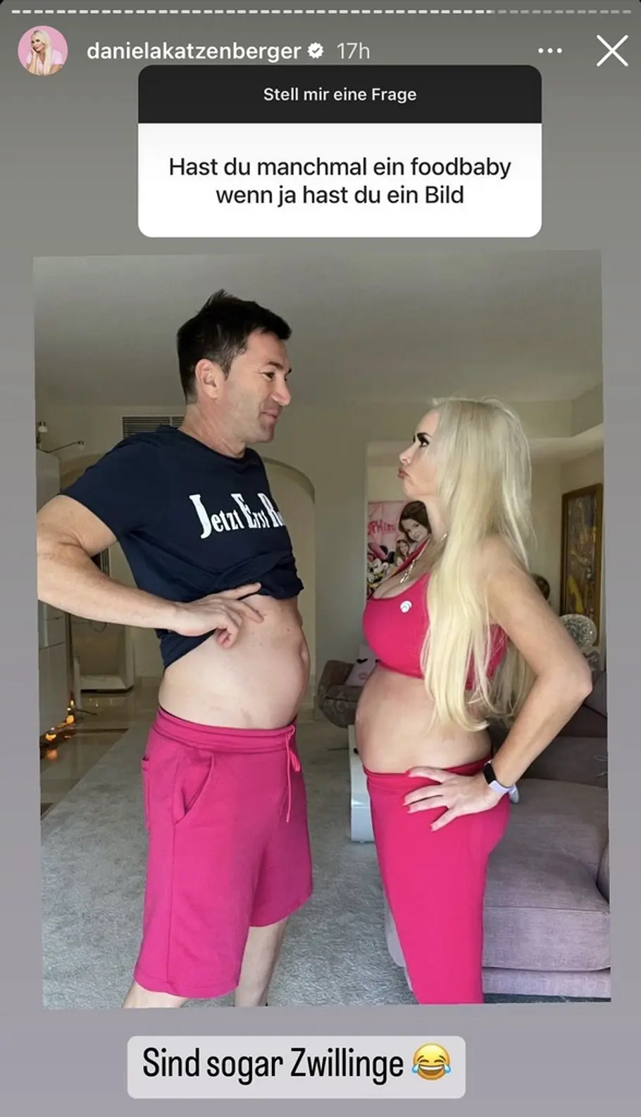 Daniela Katzenberger und Lucas Cordalis: Dicke Bäuche, auch ohne Schwangerschaft