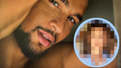 Der Bachelor David Jackson küsst [...] im Beisein der anderen Frauen - Foto: RTL+