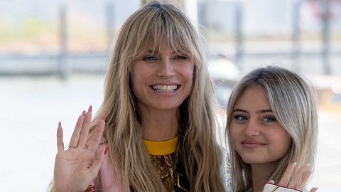Leni Klum, hier mit GNTM-Mama Heidi Klum, zeigt sich ungeschminkt - Foto: Credit: MvS / Alamy Stock Photo