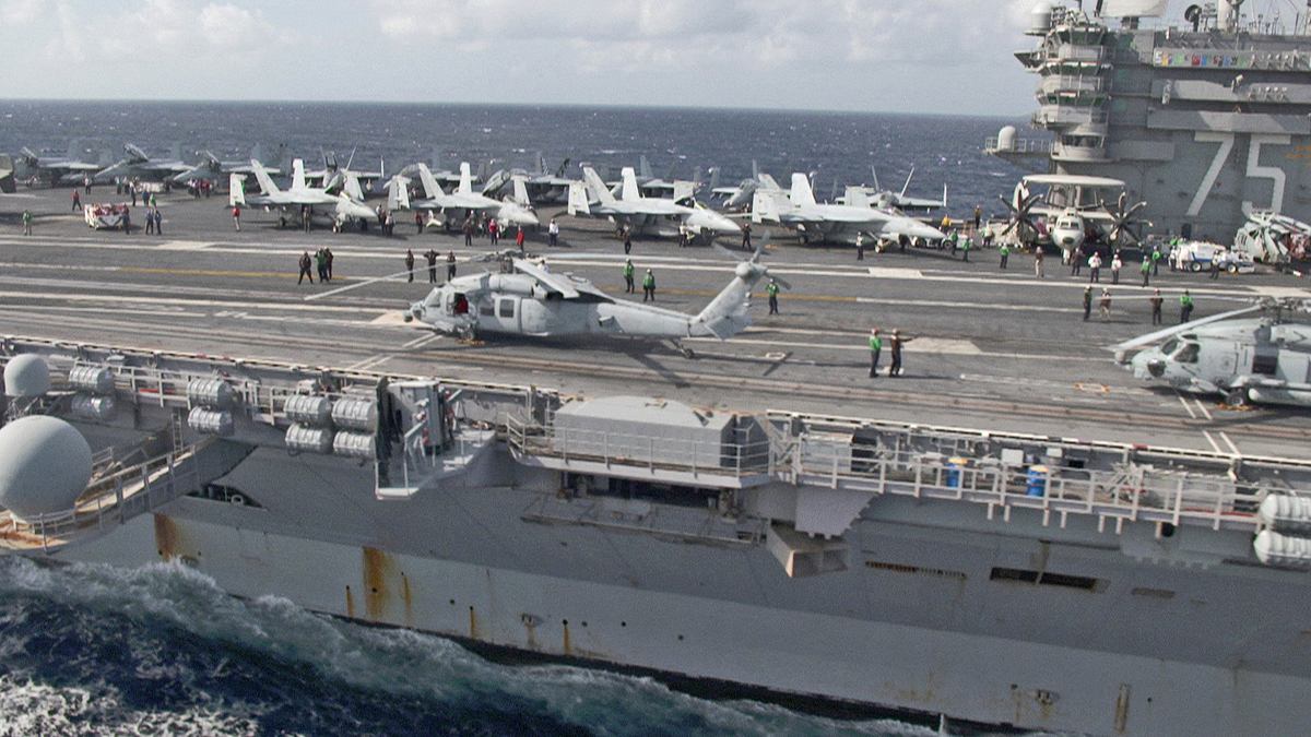carrier strike group 8 - manöver auf hoher see