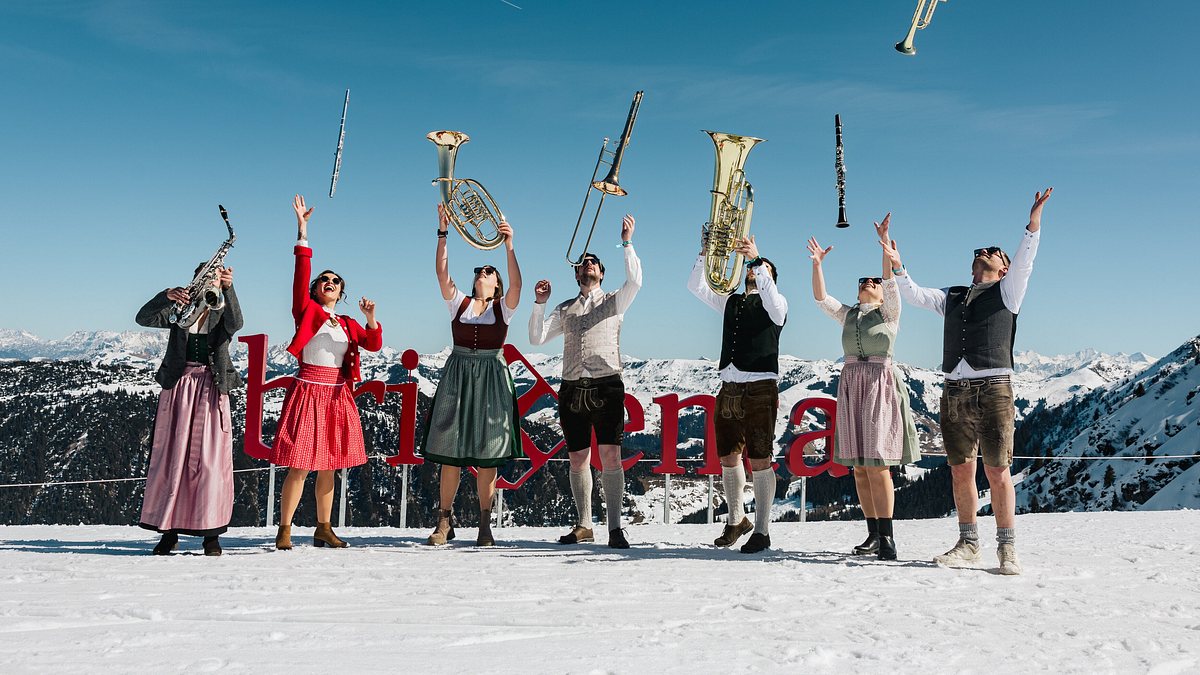 winter-woodstock der blasmusik - berge, schnee und blasmusik