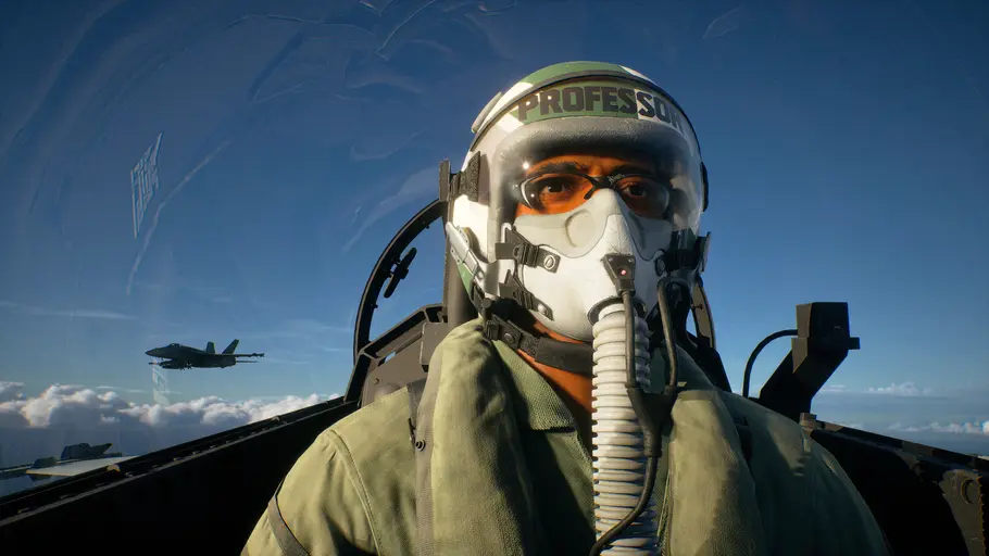Ace Combat 8 Cockpit Eine Aufnahme aus dem Cockpit von Ace Combat 8