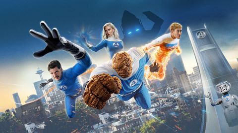 Die Fantastic Four schweben über den Wolkenkratzern von New York. - Foto: Disney/Marvel