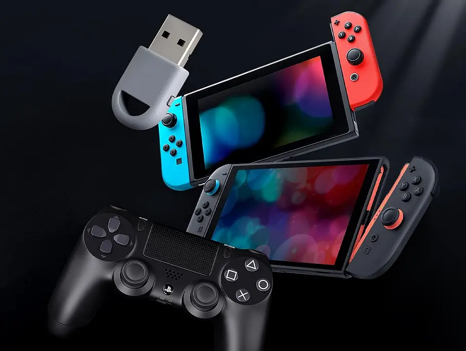 AKNES Gulikit mit Switches und Playstation Controller.