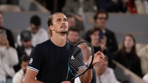 Alexander Zverev im Viertelfinale der French Open - Foto: IMAGO / Paul Zimmer
