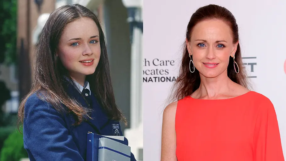 Alexis Bledel als Rory Gilmore und heute Alexis Bledel als Rory Gilmore in „Gilmore Girls“ und heute.