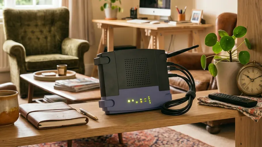Alter Router im Arbeitszimmer