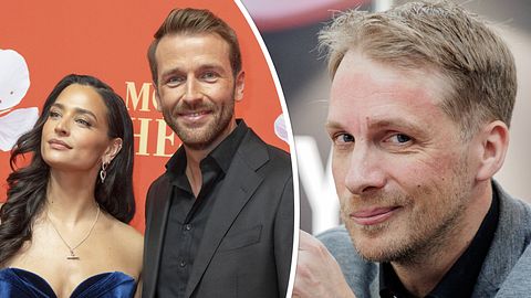 Sind Amira Aly und Christian Düren (links) noch zusammen? Oliver Pocher (rechts verschmitzt grinsend) weiß mehr! - Foto:  IMAGO / Future Image und IMAGO / Oliver Langel