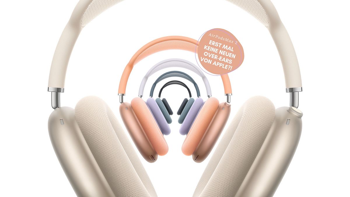 Wann kommt Gen 2? Auf dem Bild sind mehrer AirPods Max-Modelle in verschiedenen Farben zu sehen, hintereinander aufgereiht bilden sie einen Tunnel.