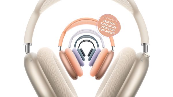 Wann kommt Gen 2? Auf dem Bild sind mehrer AirPods Max-Modelle in verschiedenen Farben zu sehen, hintereinander aufgereiht bilden sie einen Tunnel. - Foto: © 2025 Apple Inc.