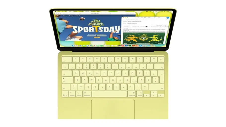 Macbook Neo in Zitrus