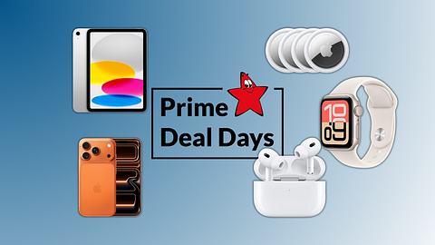 Prime Deal Days im Oktober. In der Collage sind iPad, iPhone, AirTags, Apple Watch und AirPods Pro 2 zu sehen. - Foto: TVMovie / PR