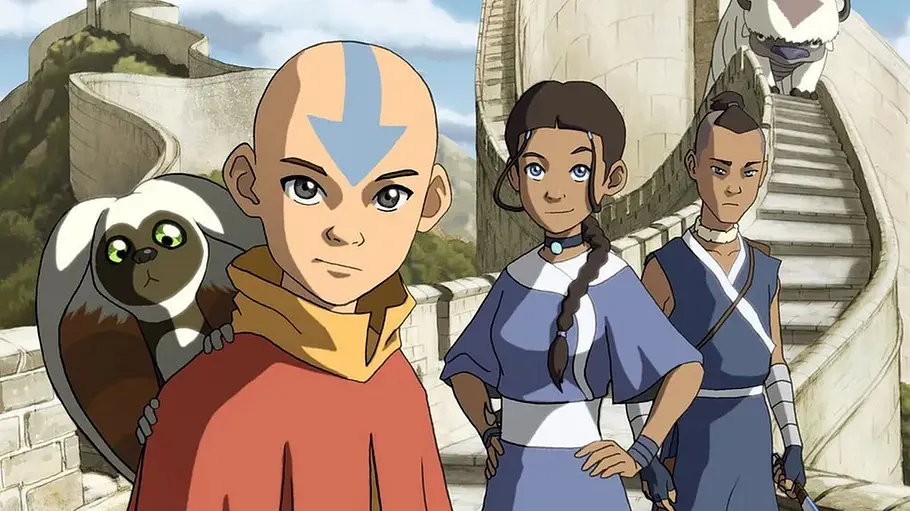 Zeichentrickfiguren der Serie „Avatar – Der Herr der Elemente“.