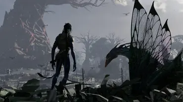 Solek und Ikran stehen vor dem Hometree in From the Ashes - Foto: Ubisoft / TV Movie