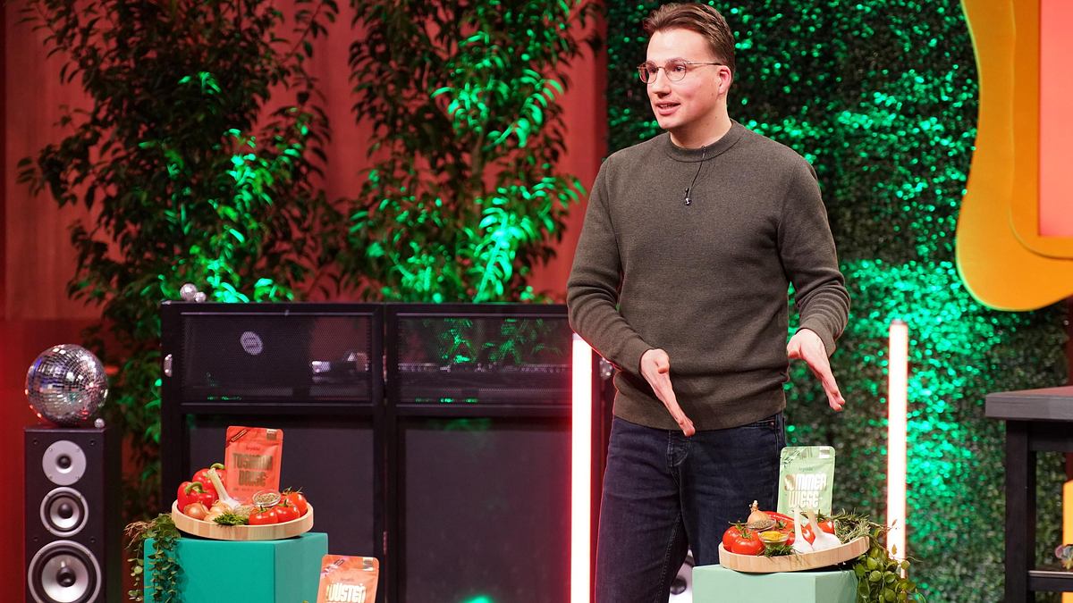 Arne Engelke präsentiert krydda Gründer Arne Engelke präsentiert seinen Tofu-Finisher krydda