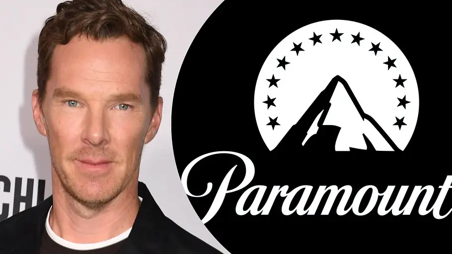 Benedict Cumberbatch und Paramount Logo Man sieht eine Collage bestehend aus Benedict Cumberbatch und dem Paramount Logo.