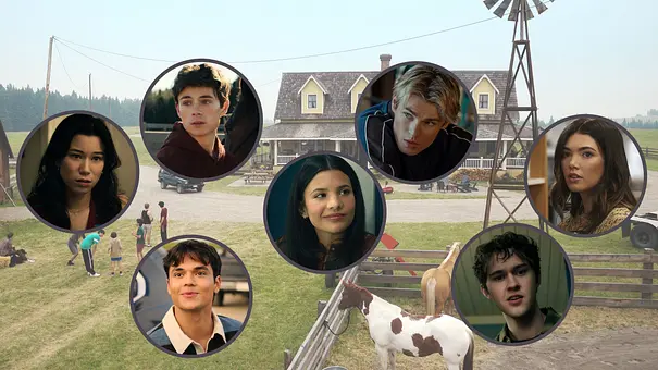 Collage zeigt mehrere Portraits von Charakteren aus „Ich und die Walter Boys“. - Foto: Netflix / Collage TVMovie.de Collage zeigt mehrere Portraits von Charakteren aus „Ich und die Walter Boys“. - Foto: Netflix / Collage TVMovie.de
