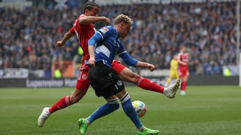 Spielszene Arminia Bielefeld gegen Fortuna Düsseldorf in der 2. Bundesliga - Foto: picture alliance/dpa