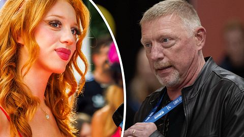 Collage: Anna Ermakova lächelt leicht, Boris Becker schaut ernst. - Foto:  IMAGO / BREUEL-BILD/  IMAGO / Beautiful Sports